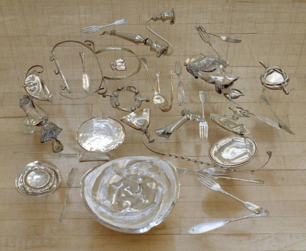 Thirty Pieces of Silver 1988-9 by Cornelia Parker born 1956